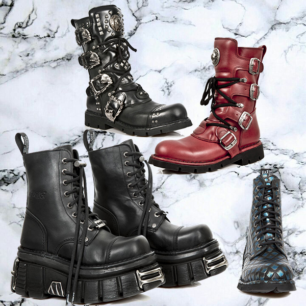 new rock boots metal heel